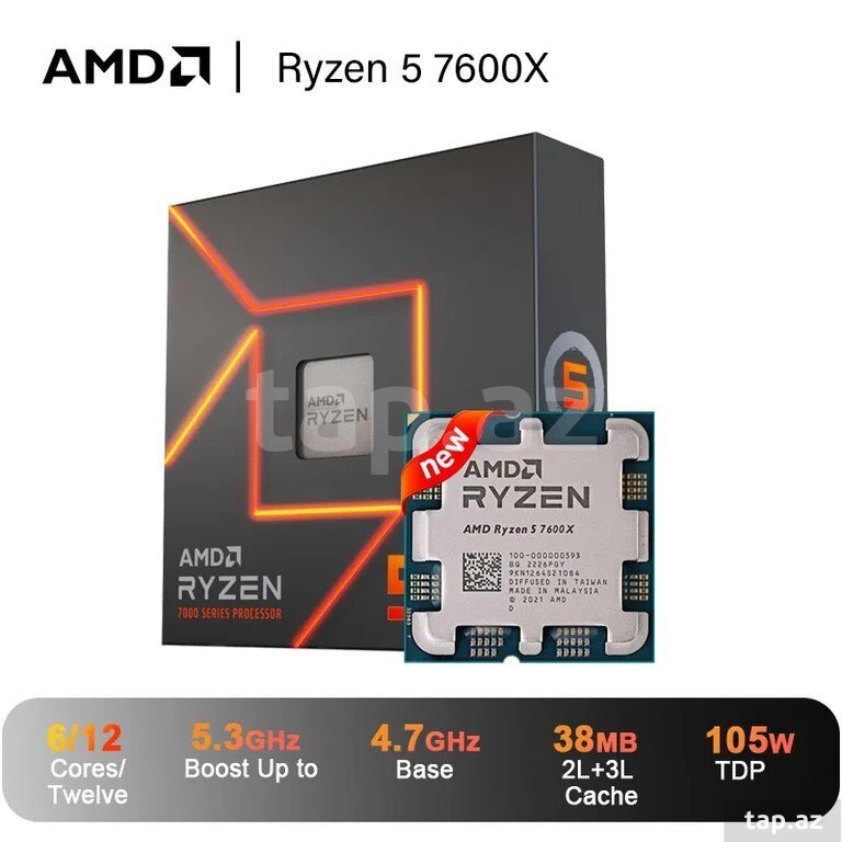 Prosessor "AMD Ryzen 5 7600X 4.70GHz"