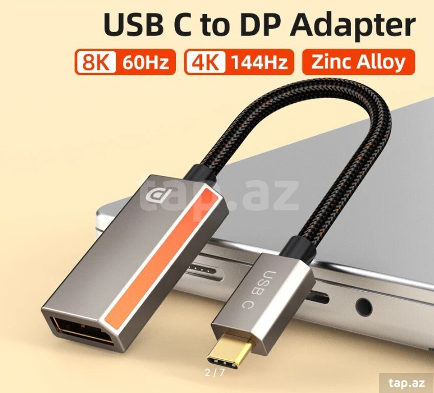 Konvertor  "Display Port to TypeC 8K 60hz"