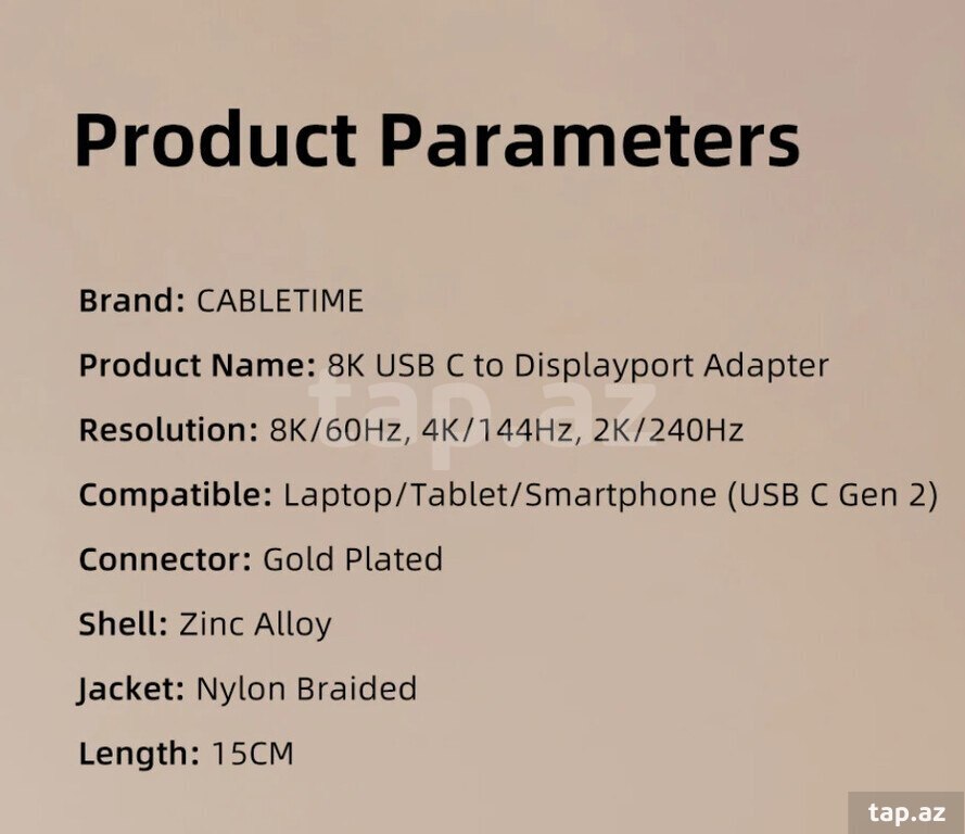 Konvertor  "Display Port to TypeC 8K 60hz" (12)