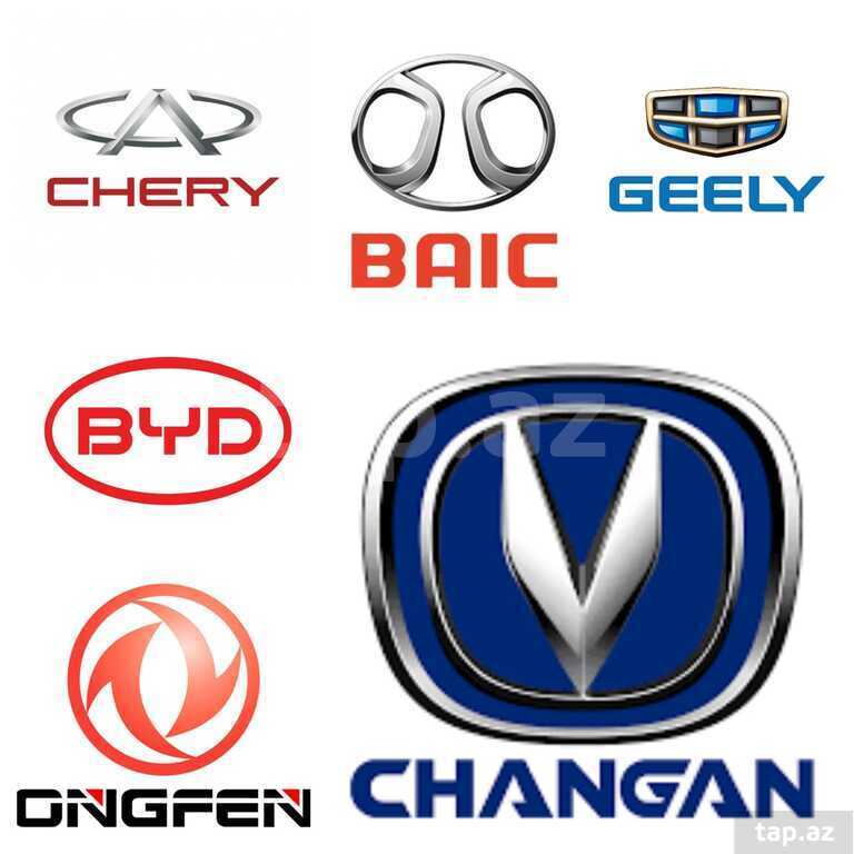 "Chery, Changan, Baic, Dongfeng, BYD, Geely" ehtiyat hissələri