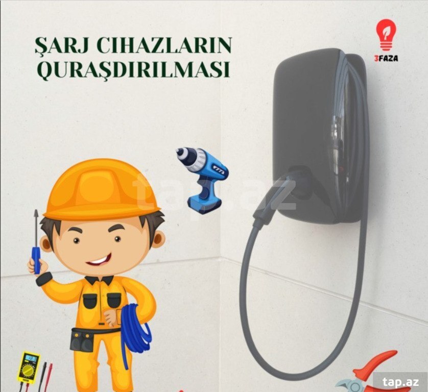 Elektromobil şarj cihazların quraşdırılması