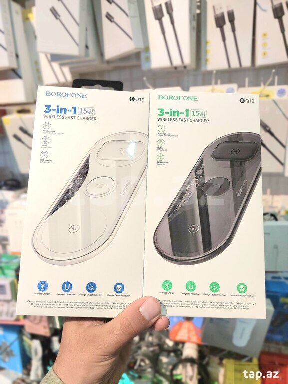 Simsiz şarj adapteri "3 in 1 Borofone"
