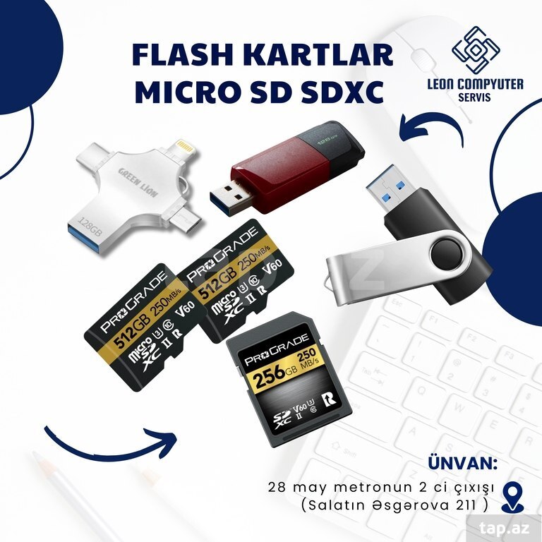 USB flaş SD kartlar