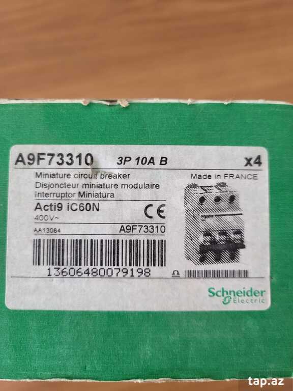 Elektrik açarı "A9F73310 - ACTI 9 iC60N 3P 10A B Schneider"  (5)