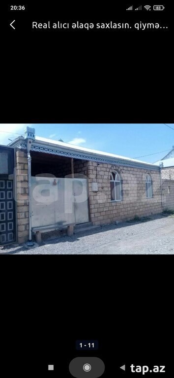 3-room private house for sale, Ganja