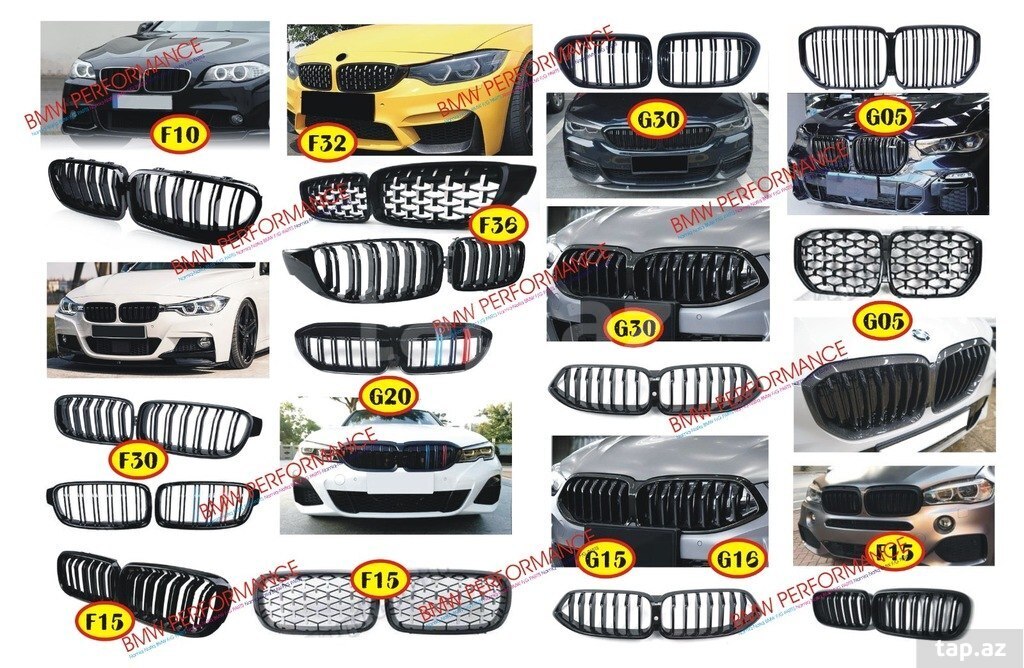 "BMW G30, G05, G20, F10, F30, F15, F32, F36" radiator barmaqlığı