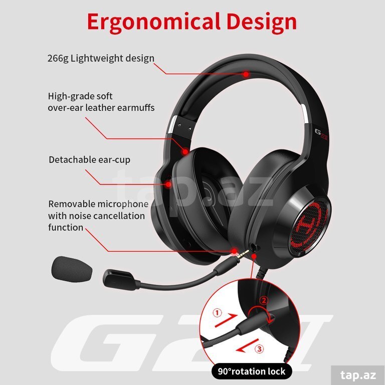 "Edifier Headphones G2 II" oyun qulaqlığı (2)
