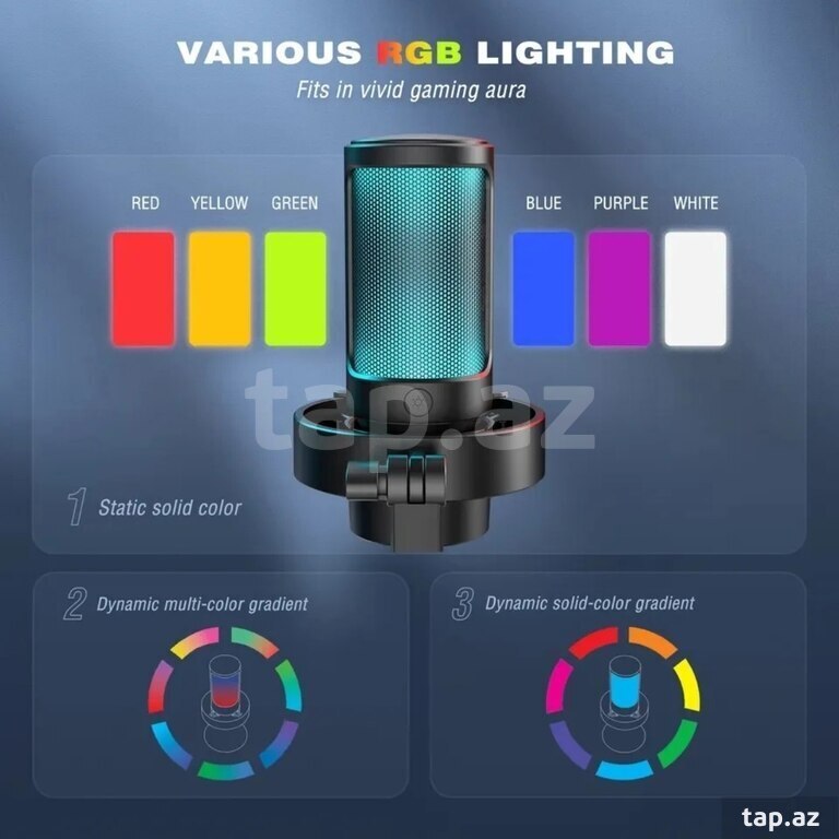 Mikrofon "Fifine Ampligame A8 RGB gaming" (3)