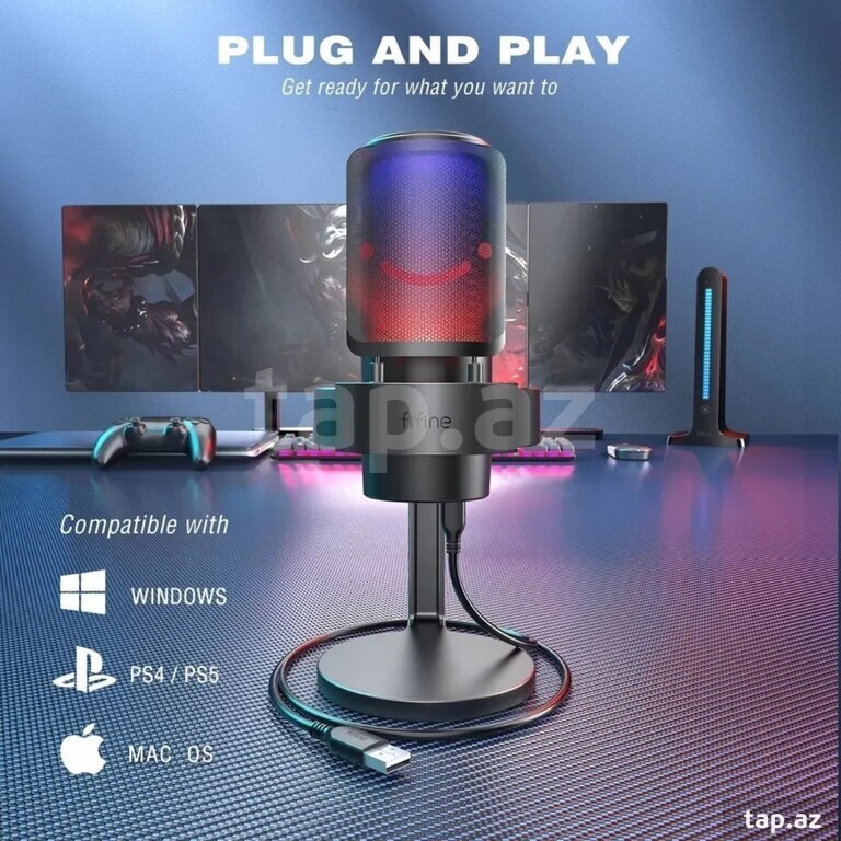 Mikrofon "Fifine Ampligame A8 RGB gaming" (5)