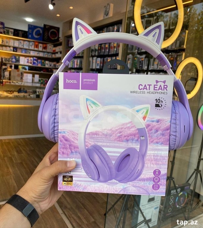 "Hoco W42 Cat Ear" bluetooth qulaqlıq (5)