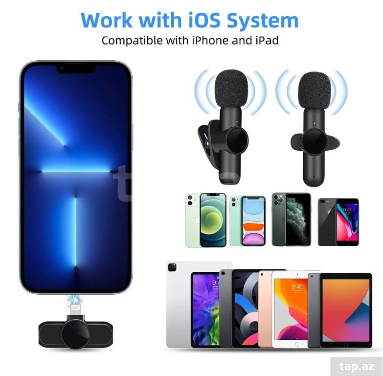 Wireless çüt yaxa mikrofon (7)