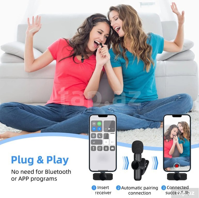 Wireless çüt yaxa mikrofon (5)