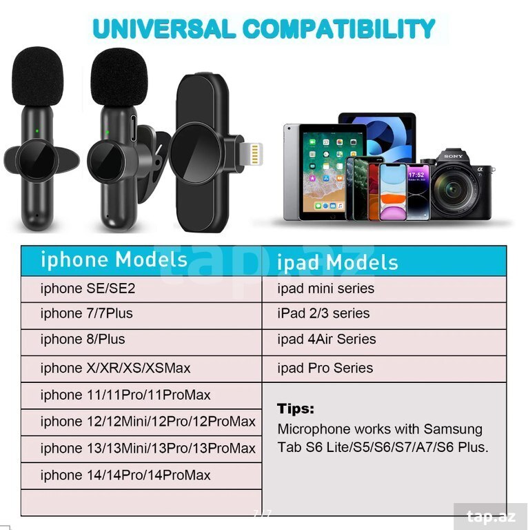 Wireless çüt yaxa mikrofon (4)