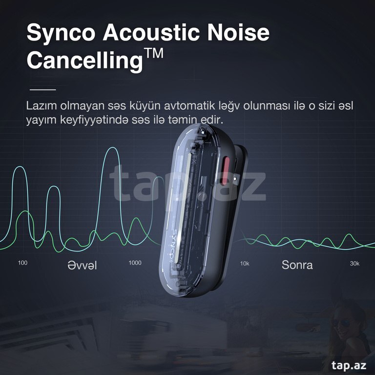 “Synco P1X L” telefon üçün simsiz yaxa mikrofonu (Apple iPhone, 1 nəfərlik) (6)