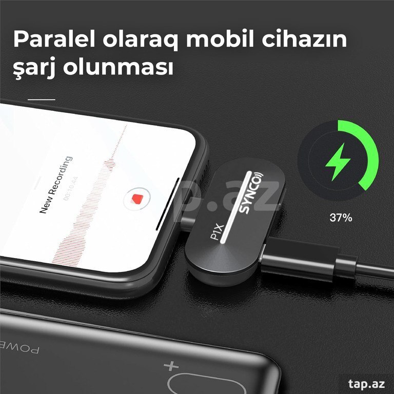 “Synco P1X L” telefon üçün simsiz yaxa mikrofonu (Apple iPhone, 1 nəfərlik) (7)