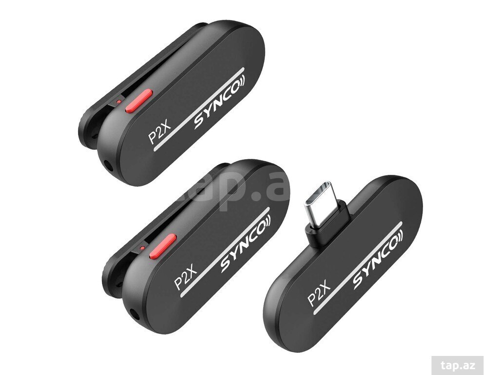 “Synco P2X T” telefon üçün simsiz yaxa mikrofonu (Type-C, 2 nəfərlik)