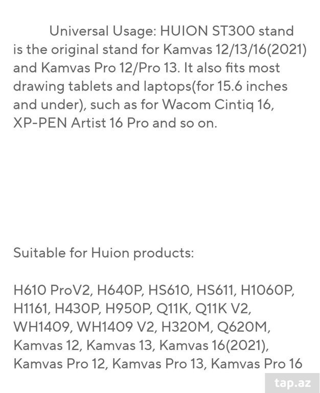 Qrafik planşet altlığı "HUION ST300" (3)