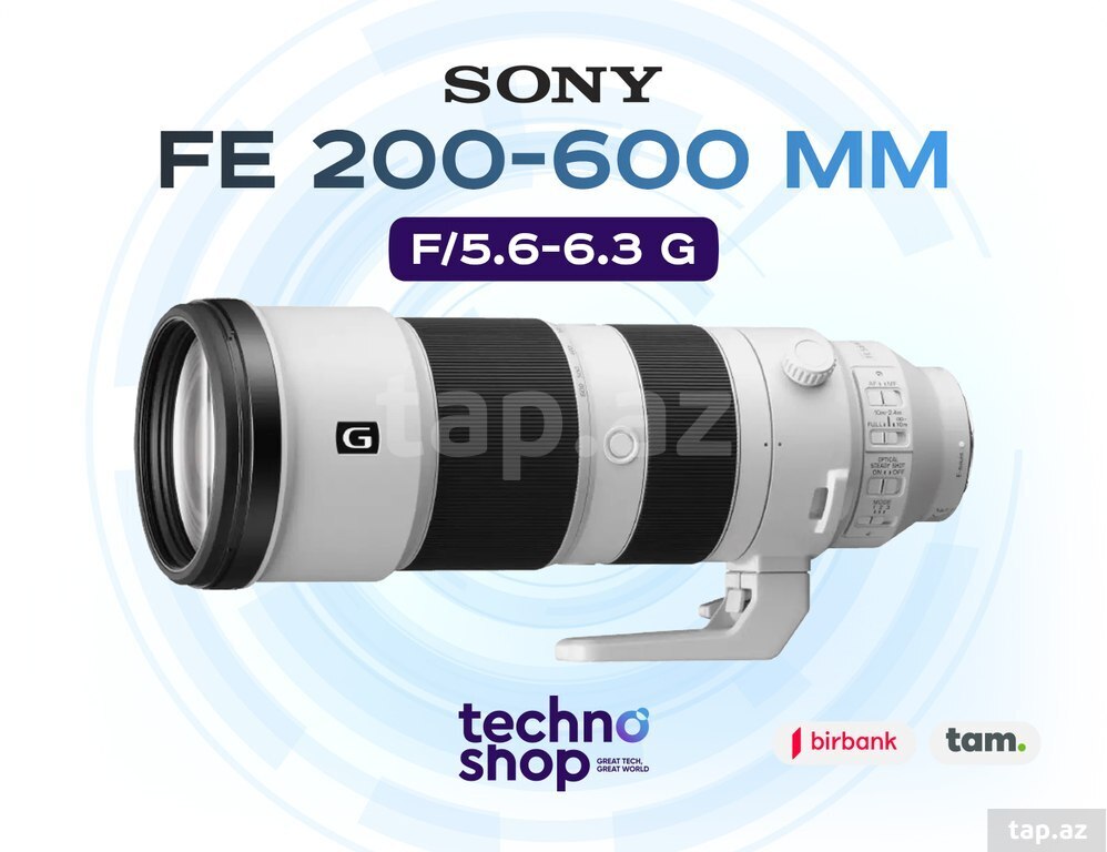 Linza "Sony FE 200-600 mm f/5.6-6.3 G"