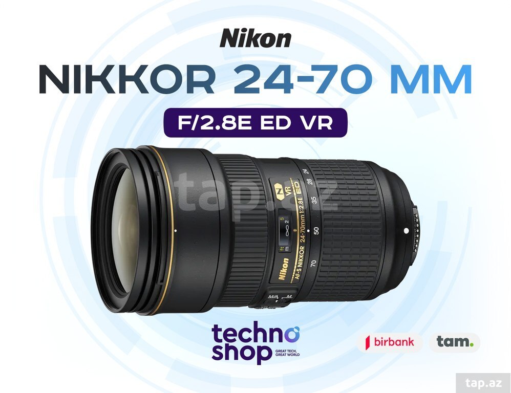Linza "Nikon AF-S NİKKOR 24-70 mm f/2.8E ED VR"