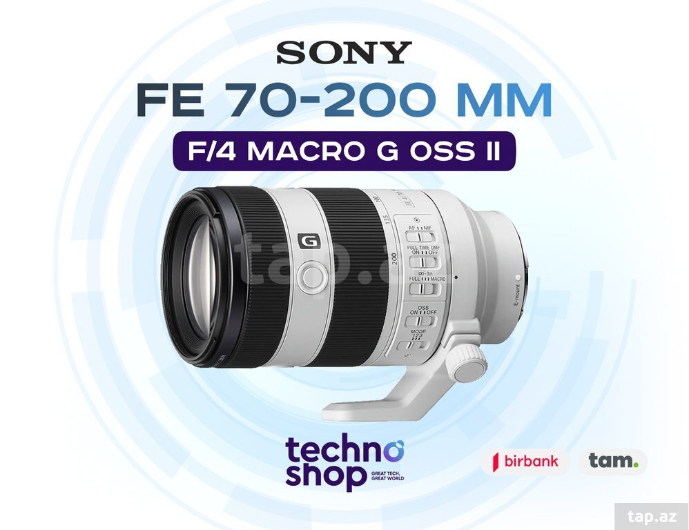 Linza "Sony FE 70-200 mm f/4 Macro G OSS II"