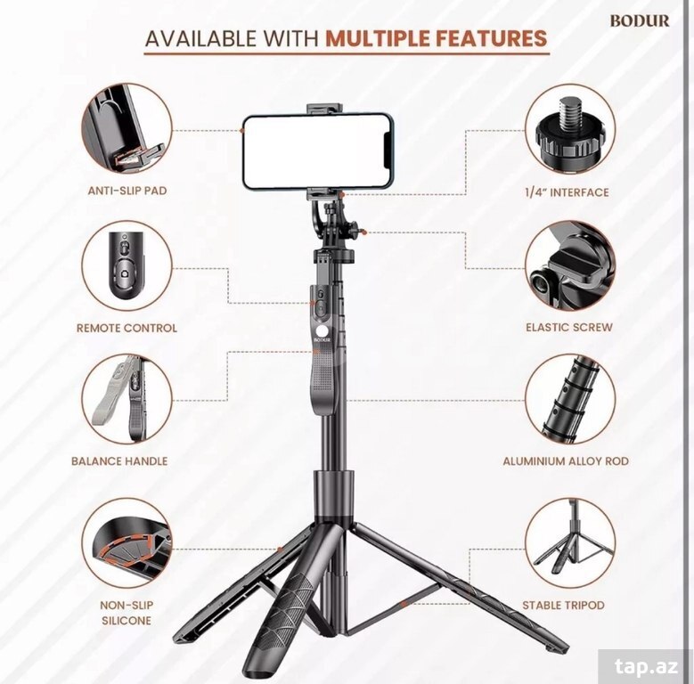Bluetoothlu Tripod Selfi Çubuğu (4)
