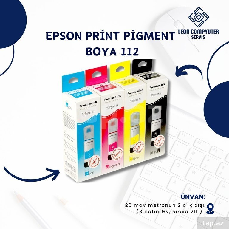 Printer boyaları "Epson 112 pigment"