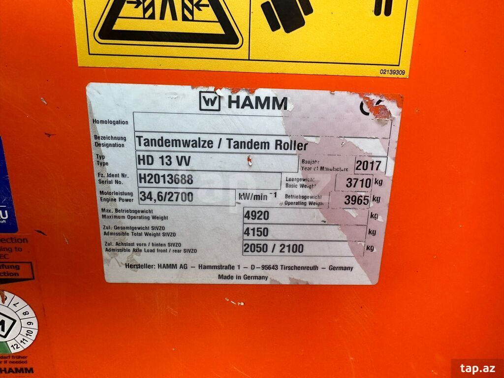 HAMM HD13 4 tonluq katok, 2017 il (2)