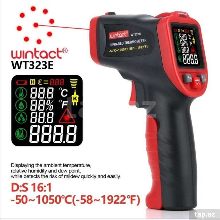 Təmassız termometr "WINTACT WT 323E" (2)
