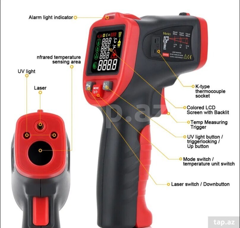 Təmassız termometr "WINTACT WT 323E" (3)
