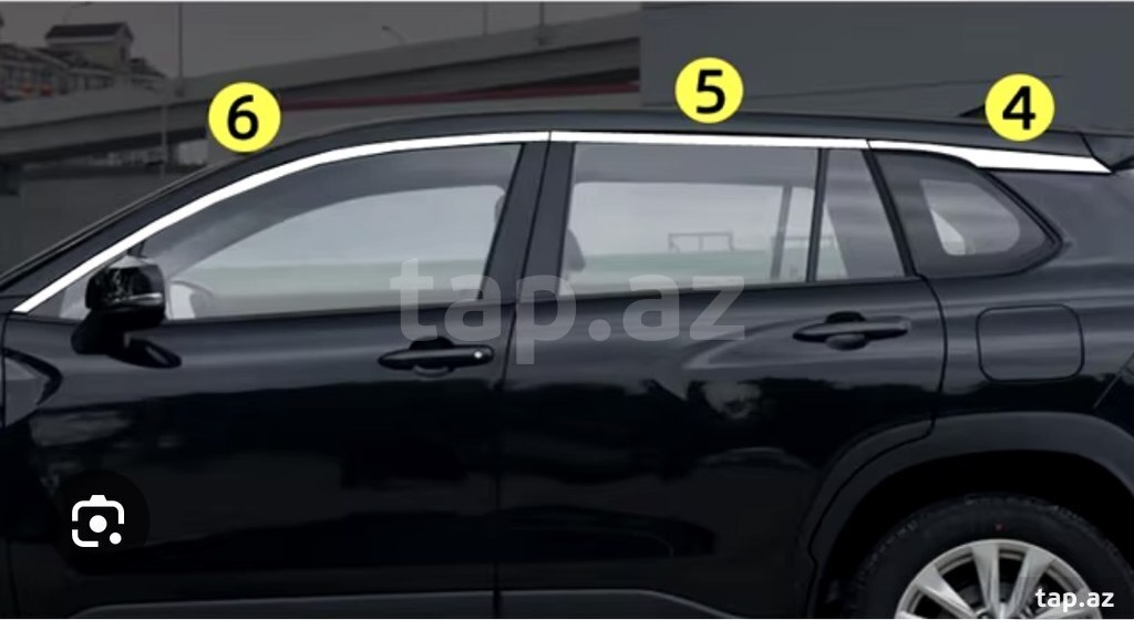 "Toyota Corolla Cross 2024" şüşə qirağı xromu (17)