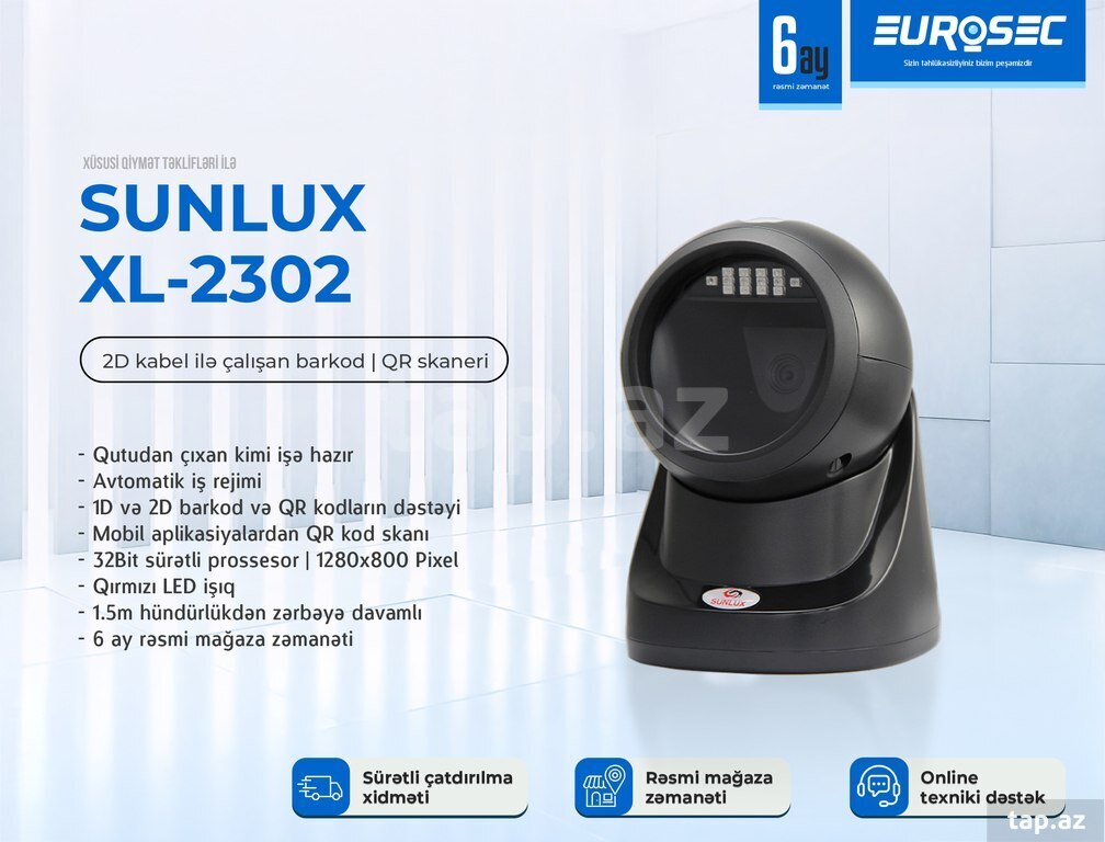 Barkod və QR kod skaneri "Sunlux XL-2302"