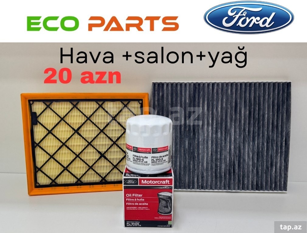 "Ford Fusion" hava yağ salon filteri