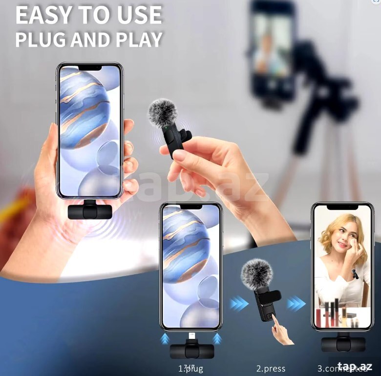 Wireless çüt yaxa mikrofon (3)