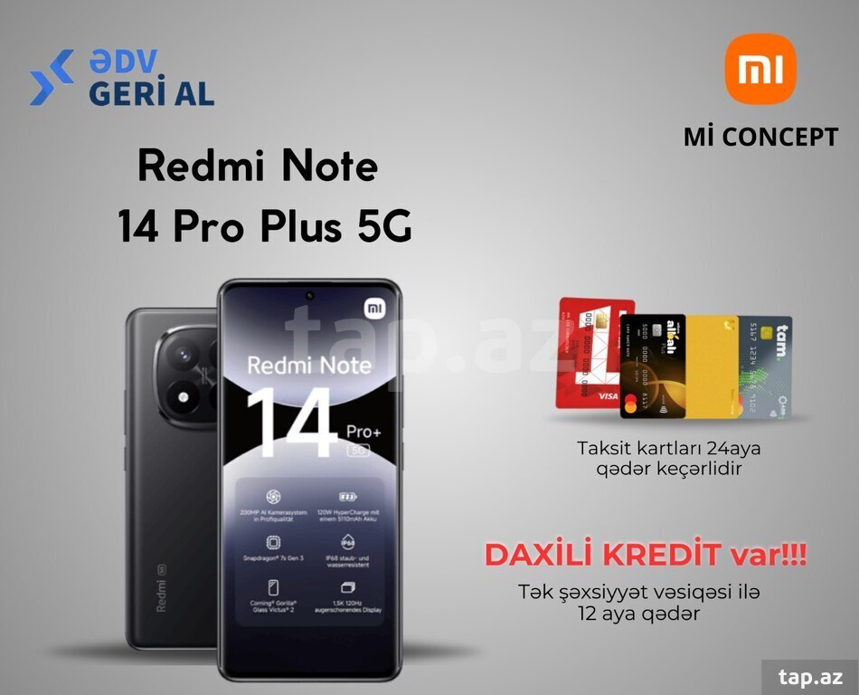 Xiaomi Redmi Note 14 Pro+ 5G Midnight Black 256GB/8GB