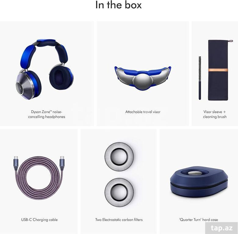 Simsiz qulaqlıq "Dyson Zone Absolute+ with air purification (Ultra Blue/Prussian Blue)" (3)