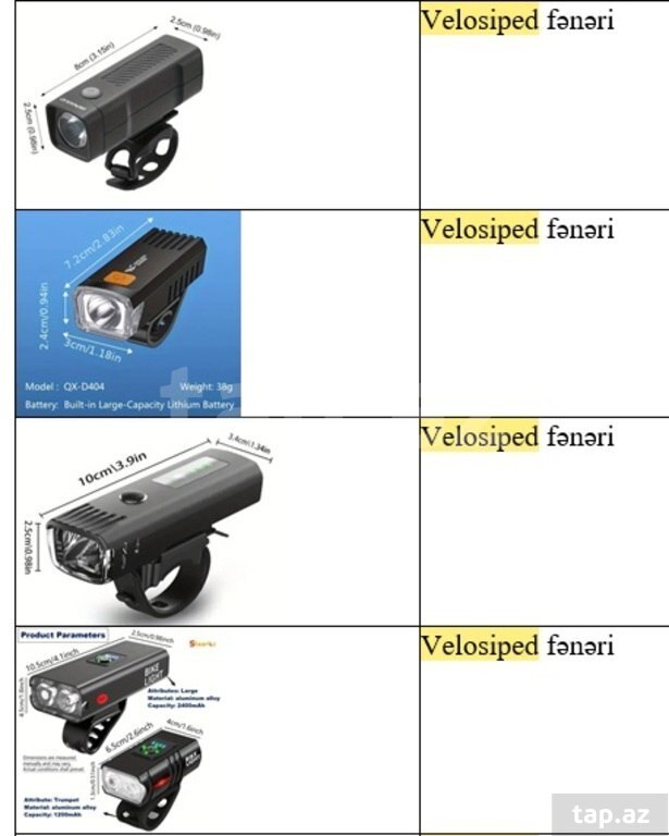 Velosiped fənərləri
