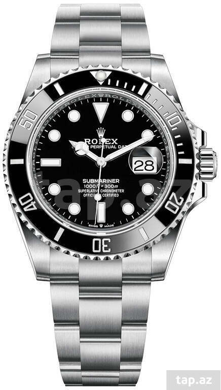 "Rolex Submariner Date Black Dial Oystersteel" qol saatı