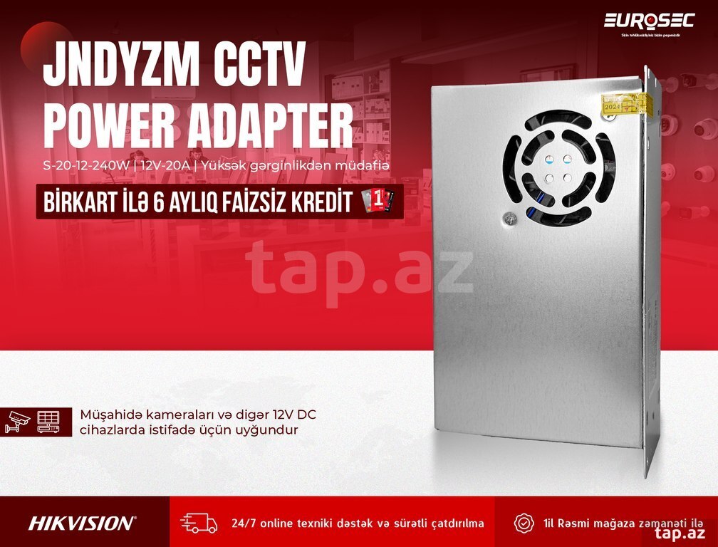 Adapter fanlı "JNDYZM 240W 12V 20A"