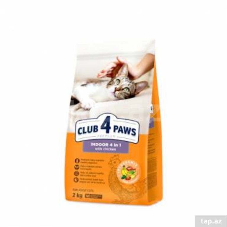 "Club 4 Paws İndoor in Lamb" pişik yemi