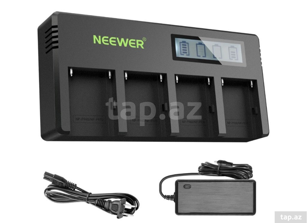 “Neewer” NP-F batareyaları üçün 4 kanallı şarj cihazı