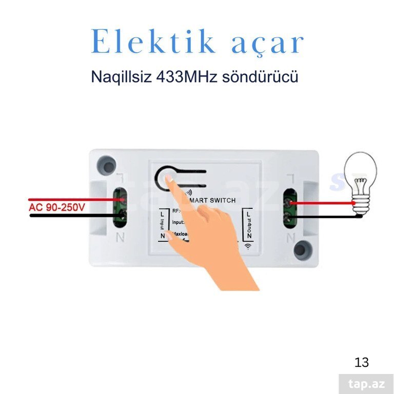 433MHz naqilsiz elektrik açarı (14)
