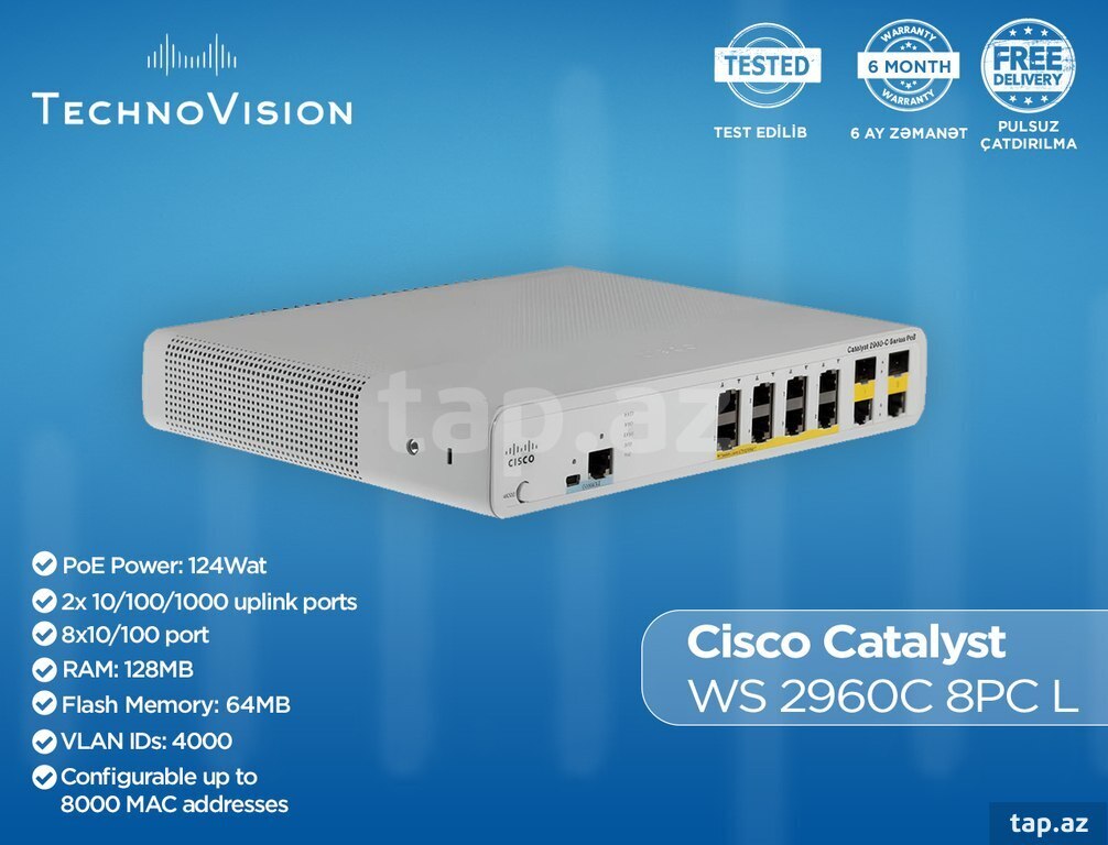 Cisco Catalyst WS 2960C 8PC L