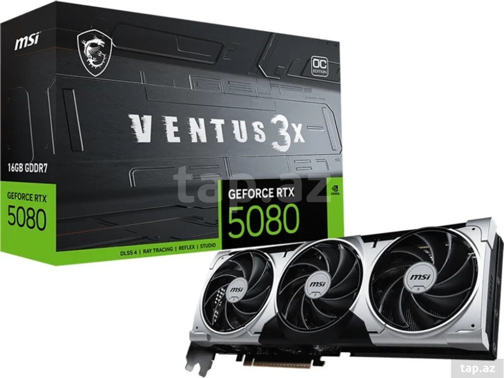 Video kart "MSI GeForce RTX 5080 16G Ventus 3X OC Plus Graphic Card 16GB GDDR7 256-bit"
