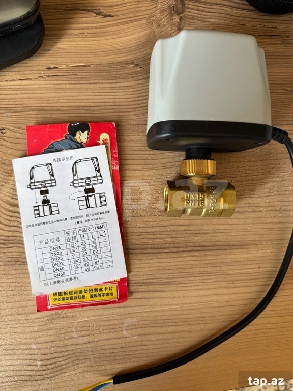 "DN15, 200v" elektrik motorlu kürəli kranı