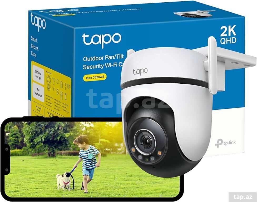 Təhlükəsizlik kamerası "TP-Link Tapo C520WS 4MP Outdoor Pan & Tilt Wi-Fi"