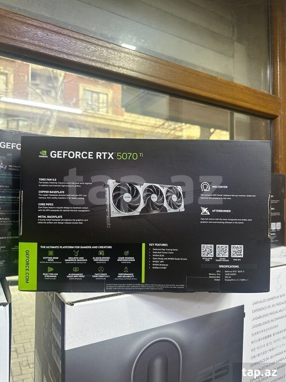 Video kart "MSI Ventus 3X GeForce RTX 5070Ti 16GB” (2)