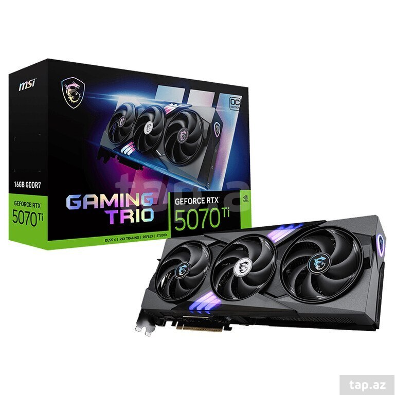 Video kart "MSI Gaming Trio OC Plus 3X GeForce RTX 5070Ti 16GB”