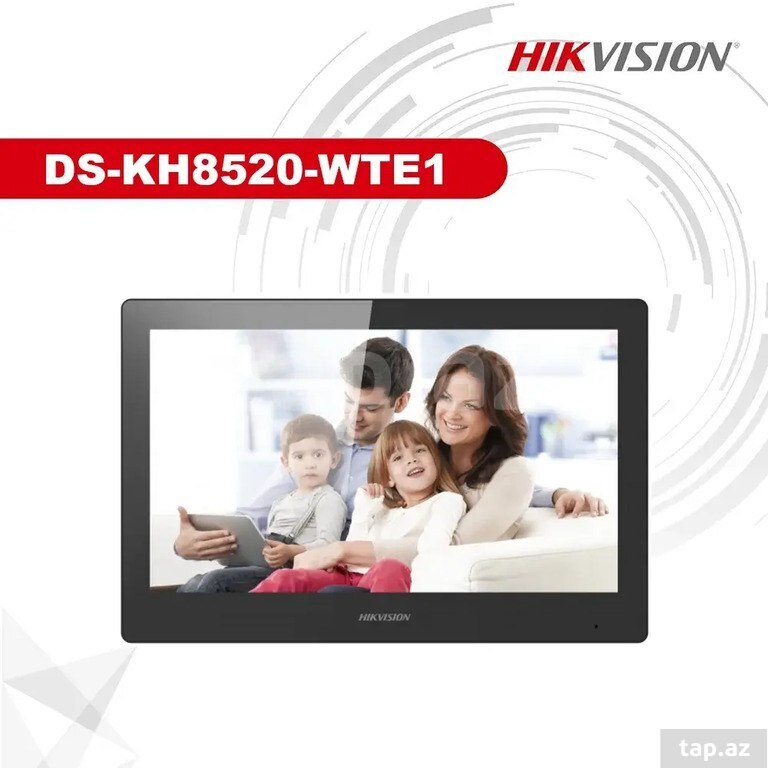 "Hikvision" domofon monitoru DS-KH8520-WTE1 (ağ və qara)