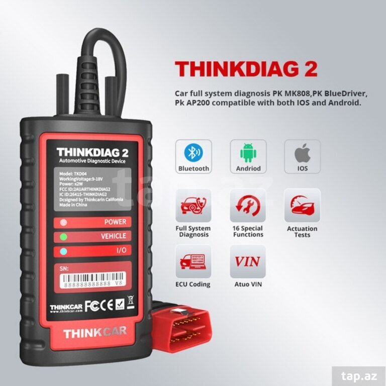 "Thinkcar Thinkdiag 2" avtodiaqnostika cihazı  (3)
