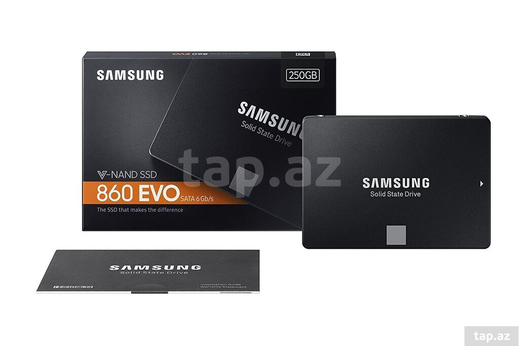 Sərt disk "Samsung 860 EVO 250GB 2.5 Inch SATA III Internal SSD (MZ-76E250B/AM)"